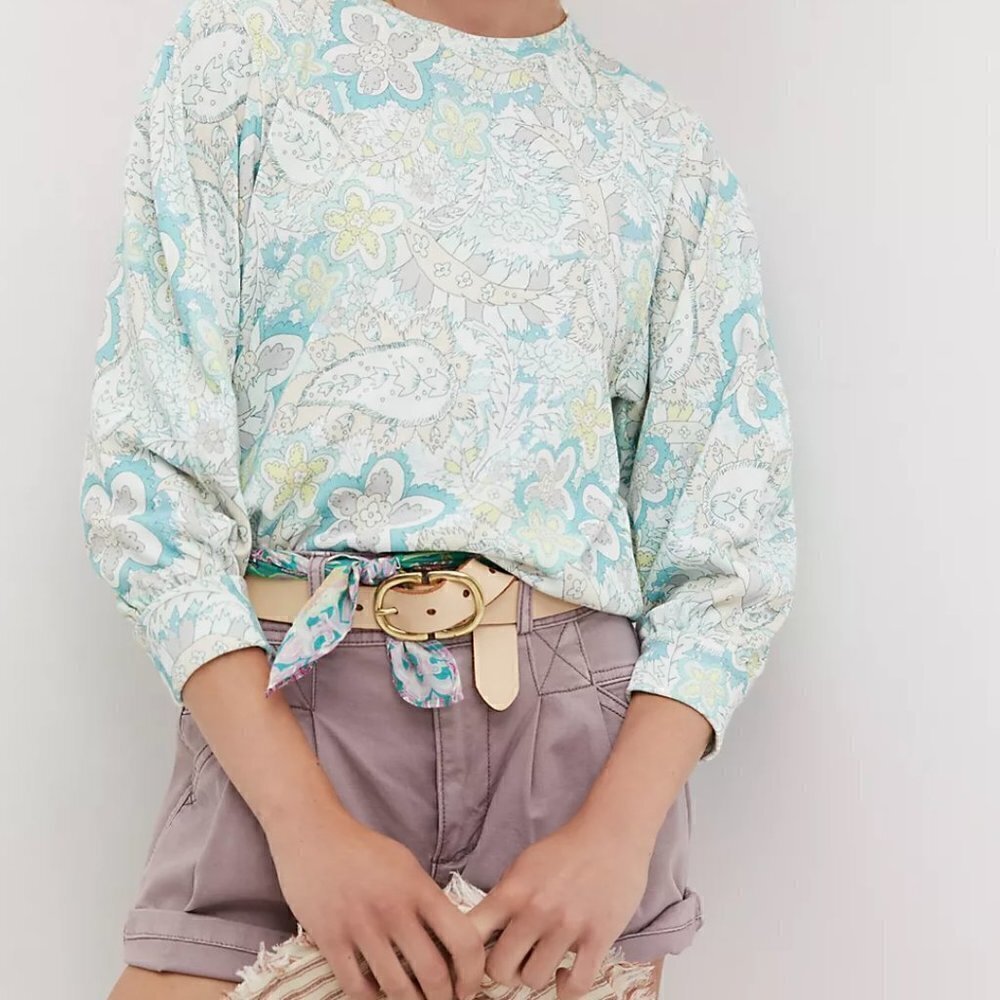 Sundry Women's Paisley Print Pullover Sweatshirt Size S
